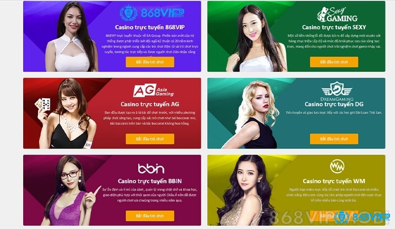 Casino live dẫn đầu xu thế của 868H vip