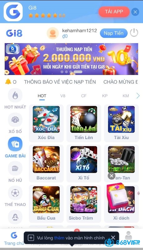 Kho game bài đa dạng với rất nhiều game hay tại web cược