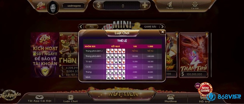 Cách chơi game đúng luật chơi Mini Poker quy định