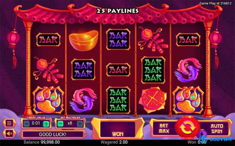 Giao diện chính của Game Slot Wild Wild Tiger với đồ hoạ đặc trưng khác nhau